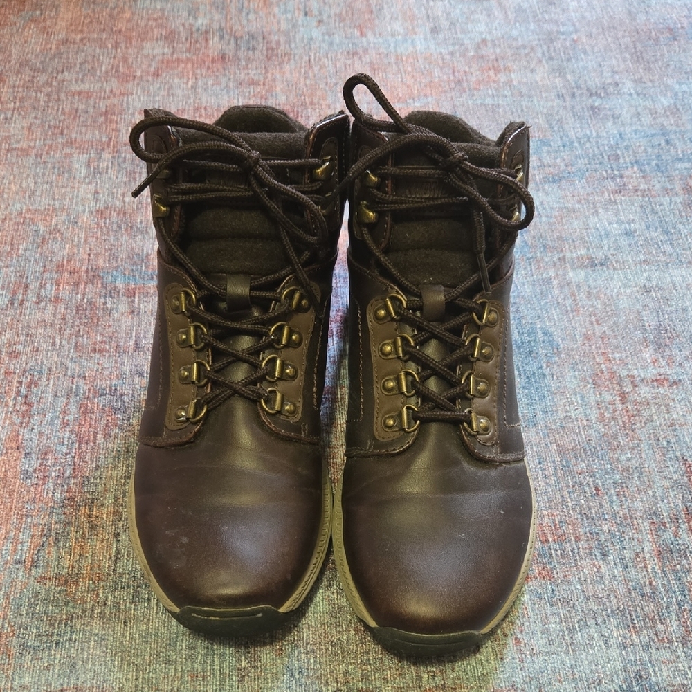 Khombu Men's Brown Lace-Up Ankle Boots